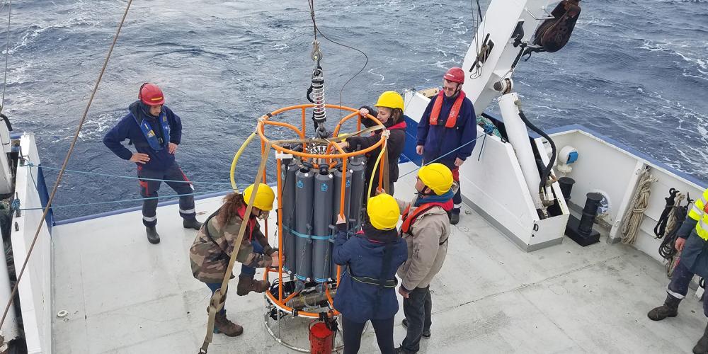 Mission at sea of the students of the master Sciences of the sea