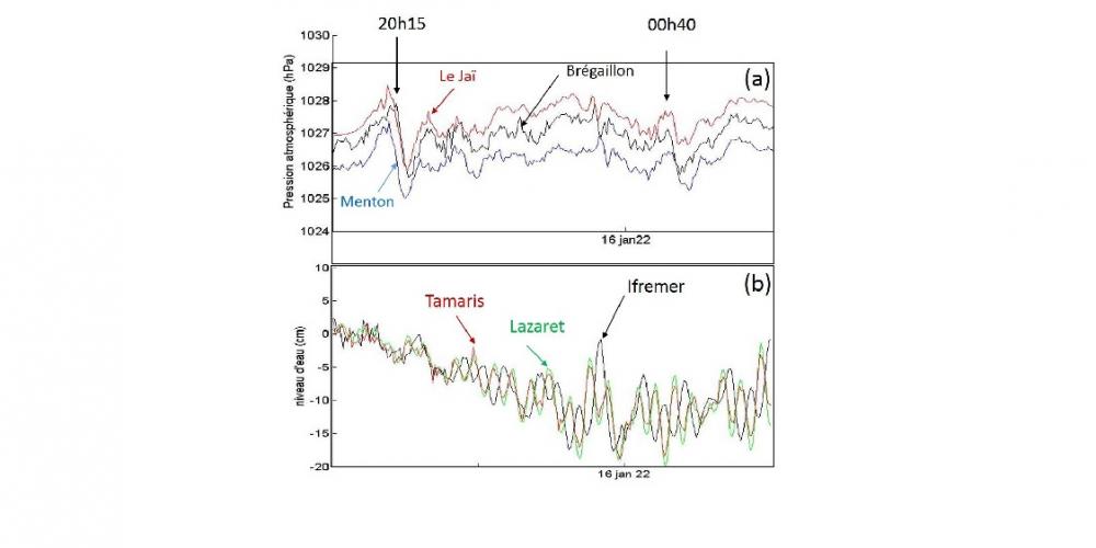 Eruption du volcan Hunga dans le Pacifique le 15/01/2022 à 4h14 UTC : l'onde de choc atmosphérique et un mini-tsunami détectés par les capteurs  du réseau HTM-NET